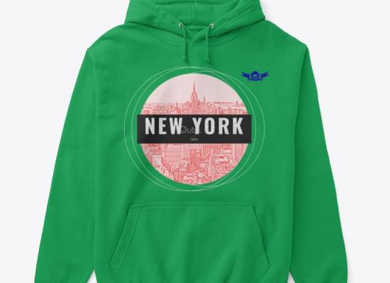 sweatshirt à capuche marque Jados-New york vert